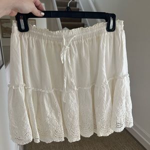 Caren Forbes White Eyelet Skirt